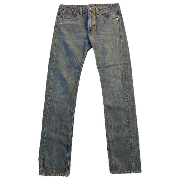 Levis Made and Crafted Tack Slim Jeans Mens Size 33x34 Gray Dark 5 Pocket Denim - Picture 1 of 8